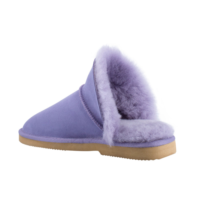 Comfort me UGG Australian Made High Fur Trim Scuffs, Slippers are Made with Australian Shearling for Men & Women, Lilac Colour 8