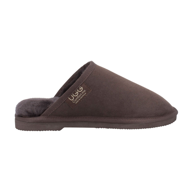 Comfort me UGG Australian Made Classic Scuffs, Slippers are Made with Australian Sheepskin for Men & Women, Chocolate Colour 1