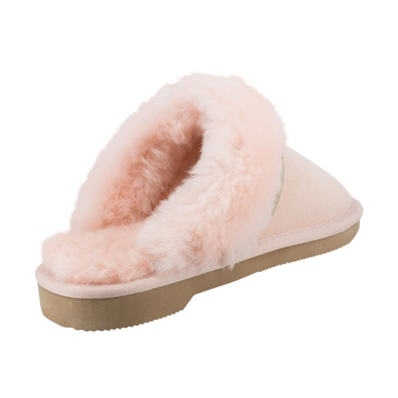 Comfort me UGG Australian Made Fur Trim Scuffs, Slippers are Made with Australian Sheepskin for Women, Pink Colour 3