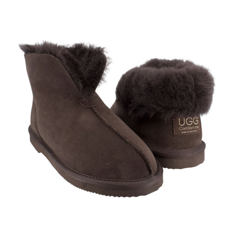 Comfort me UGG Australian Made Classic Slippers are Made with Australian Sheepskin for Men & Women, Chocolate Colour 2