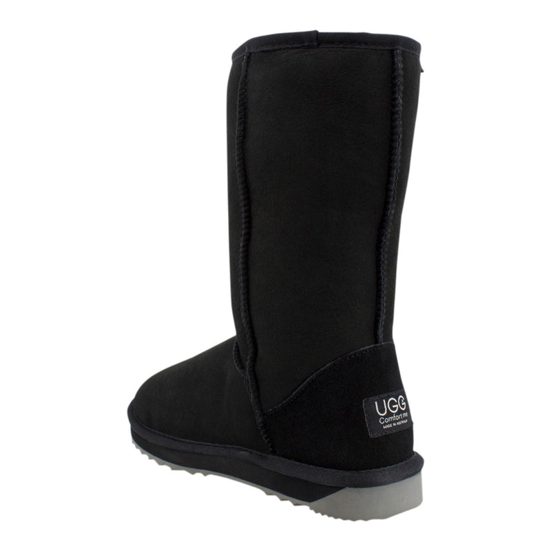 Comfort me UGG Australian Made Tall Classic Boots are Made with Australian Sheepskin for Men & Women, Black Colour 6