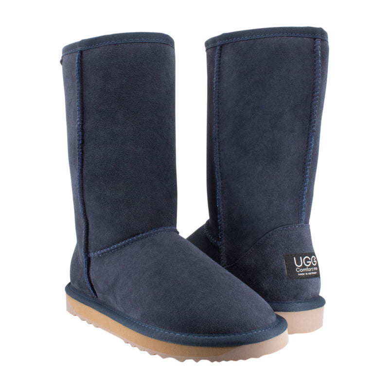 Comfort me UGG Australian Made Tall Classic Boots are Made with Australian Sheepskin for Men & Women, Navy Colour 1