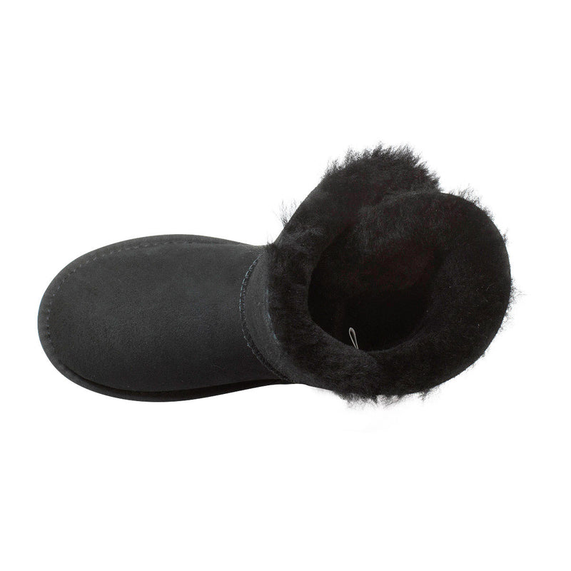 Comfort me UGG Australian Made Mid Button Boots are Made with Australian Sheepskin for Men & Women, Black Colour 12