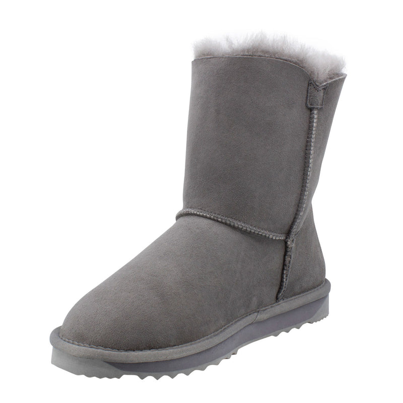 Comfort me UGG Australian Made Mid Button Boots are Made with Australian Sheepskin for Men & Women, Grey Colour 9