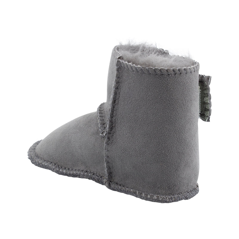 Comfort me UGG Australian Made Baby Gripper Booties are Made with Australian Sheepskin for Babies, Grey Colour 6
