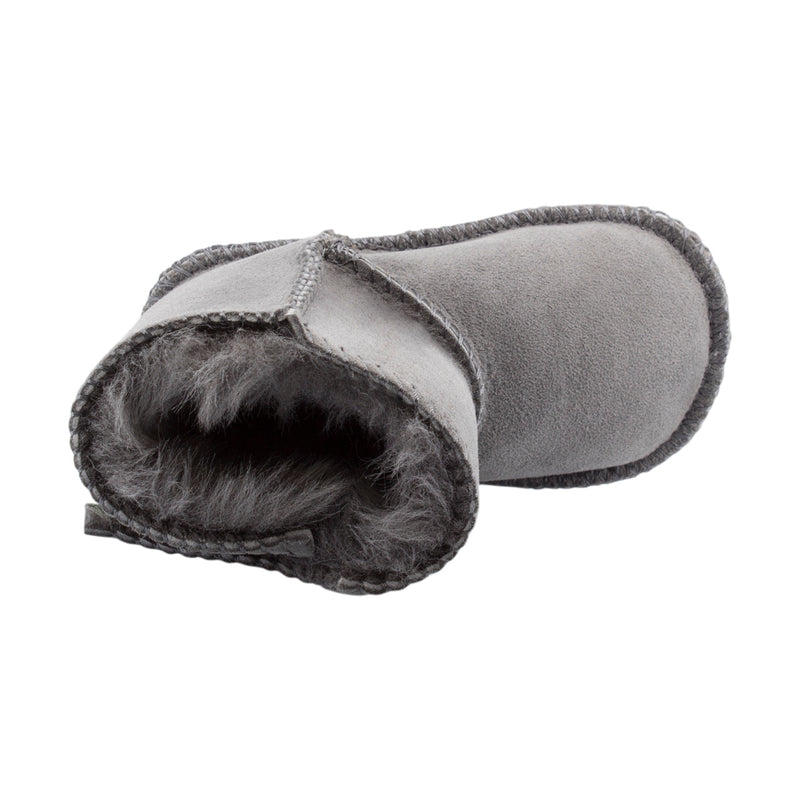 Comfort me UGG Australian Made Baby Gripper Booties are Made with Australian Sheepskin for Babies, Grey Colour 8