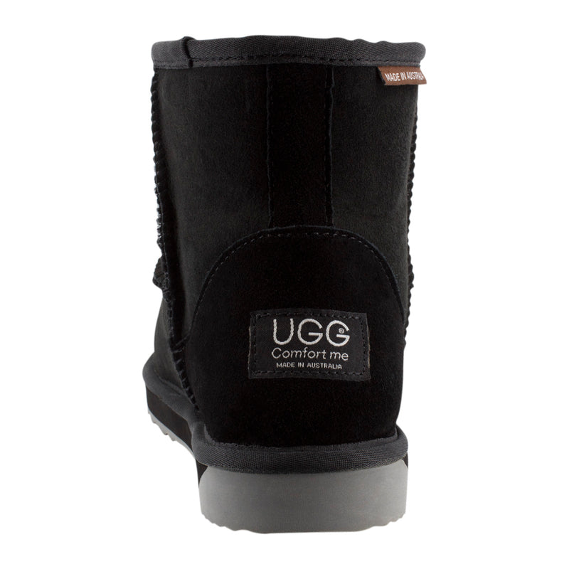 Comfort me UGG Australian Made Mini Classic Boots are Made with Australian Sheepskin for Men & Women, Black Colour -3