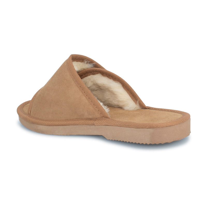 Australian Made, Open Toe Strap Suede UGG Scuffs