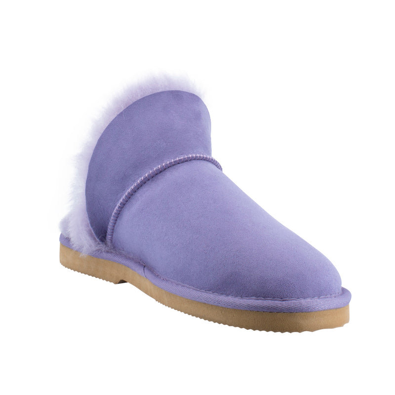 Comfort me UGG Australian Made High Fur Trim Scuffs, Slippers are Made with Australian Shearling for Men & Women, Lilac Colour 13