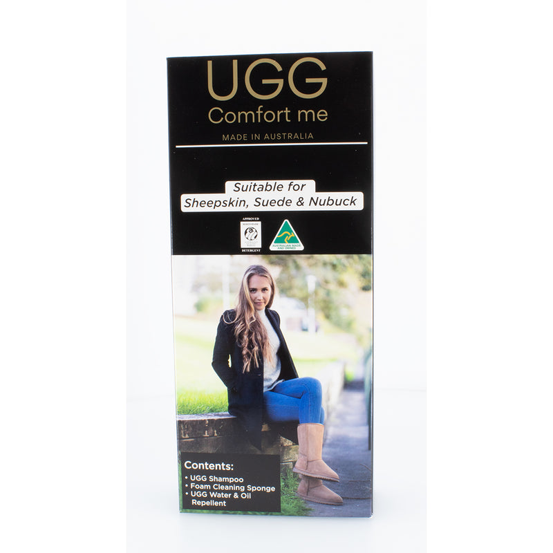 Ugg Boot Sheepskin Care Kit - Cleaning sponge brush, Shampoo Cleaning Spray, water and oil repellant, UGG Comfort Me, Australian made-2