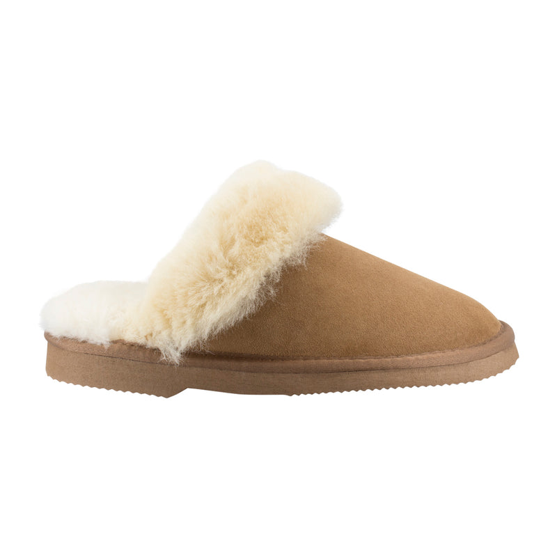 Comfort me UGG Australian Made High Fur Trim Scuffs, Slippers are Made with Australian Shearling for Men & Women, Chestnut Colour 4