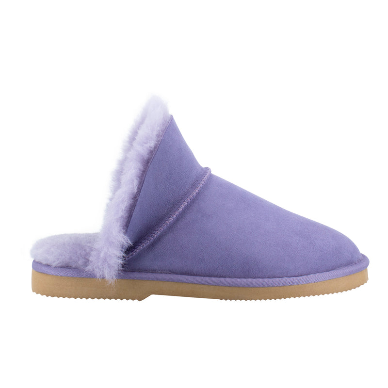 Comfort me UGG Australian Made High Fur Trim Scuffs, Slippers are Made with Australian Shearling for Men & Women, Lilac Colour 1