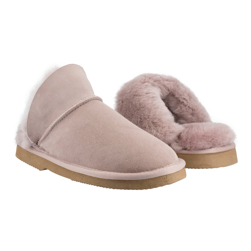 Comfort me UGG Australian Made High Fur Trim Scuffs, Slippers are Made with Australian Shearling for Men & Women, Pink Colour 2