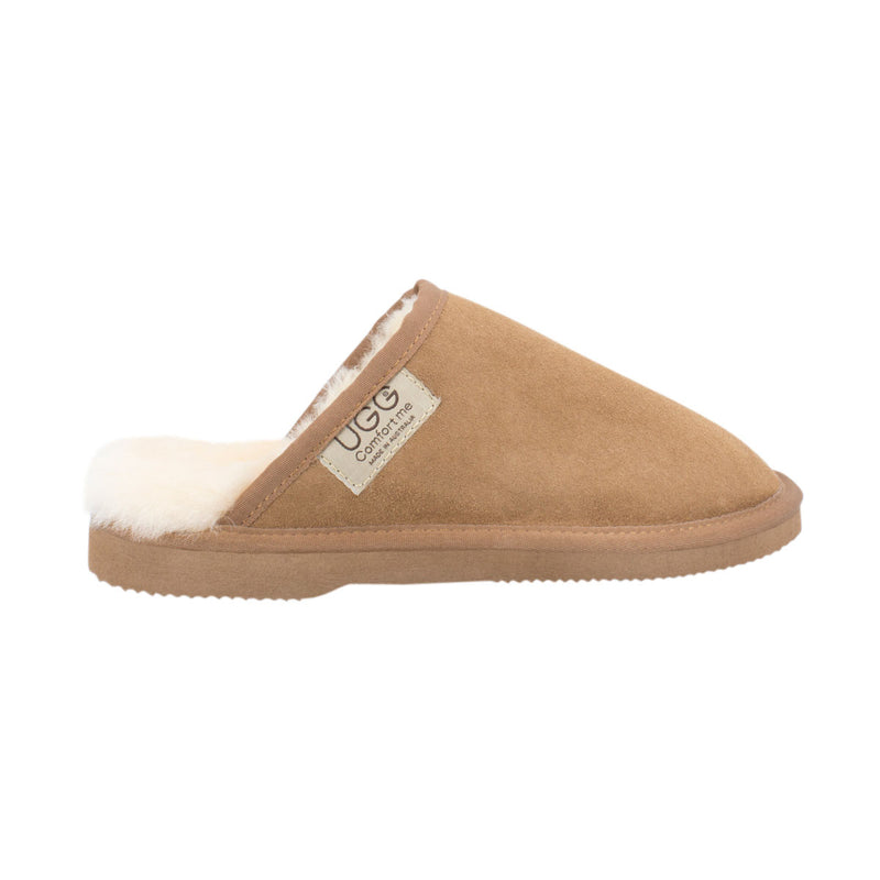 Comfort me UGG Australian Made Classic Scuffs, Slippers are Made with Australian Sheepskin for Men & Women, Chestnut Colour 1