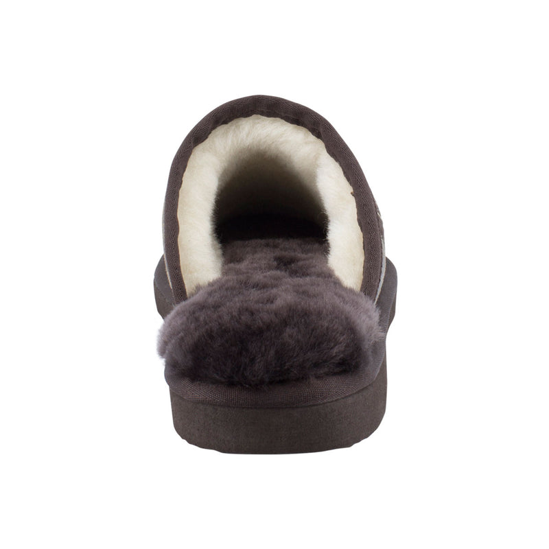 Comfort me UGG Australian Made Classic NAPPA Leather Scuffs, Slippers are Made with Australian Sheepskin for Men & Women, Chocolate Colour 4