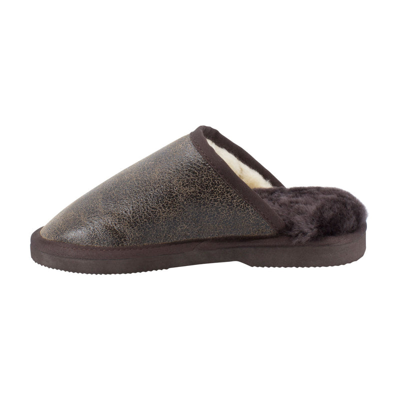 Comfort me UGG Australian Made Classic NAPPA Leather Scuffs, Slippers are Made with Australian Sheepskin for Men & Women, Chocolate Colour 6