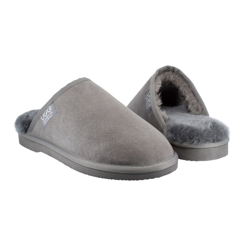 Comfort me UGG Australian Made Classic Scuffs, Slippers are Made with Australian Sheepskin for Men & Women, Grey Colour 2