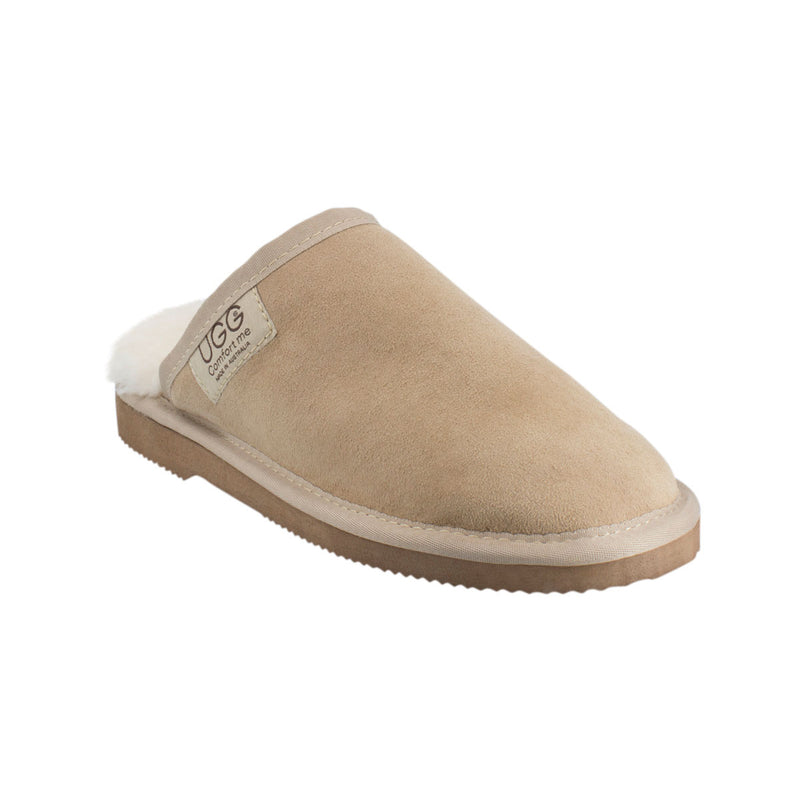 Comfort me UGG Australian Made Classic Scuffs, Slippers are Made with Australian Sheepskin for Men & Women, Sand Colour 9