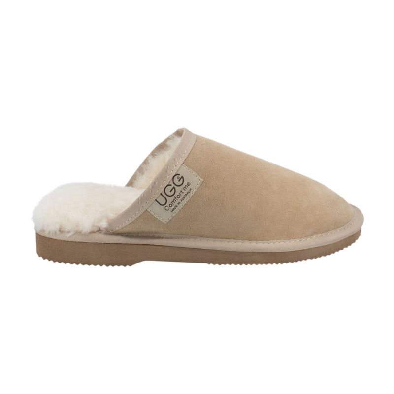 Comfort me UGG Australian Made Classic Scuffs, Slippers are Made with Australian Sheepskin for Men & Women, Sand Colour 1