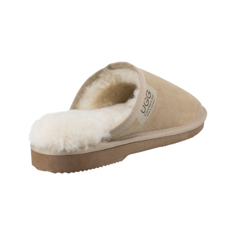 Comfort me UGG Australian Made Classic Scuffs, Slippers are Made with Australian Sheepskin for Men & Women, Sand Colour 3