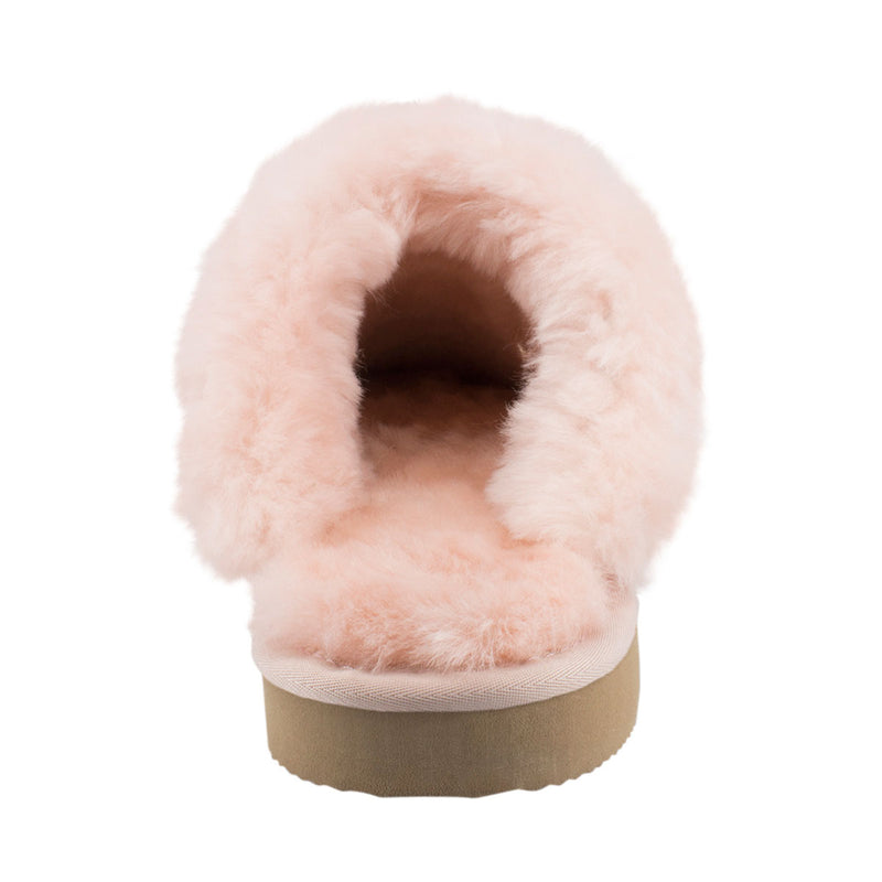 Comfort me UGG Australian Made Fur Trim Scuffs, Slippers are Made with Australian Sheepskin for Women, Pink Colour 4