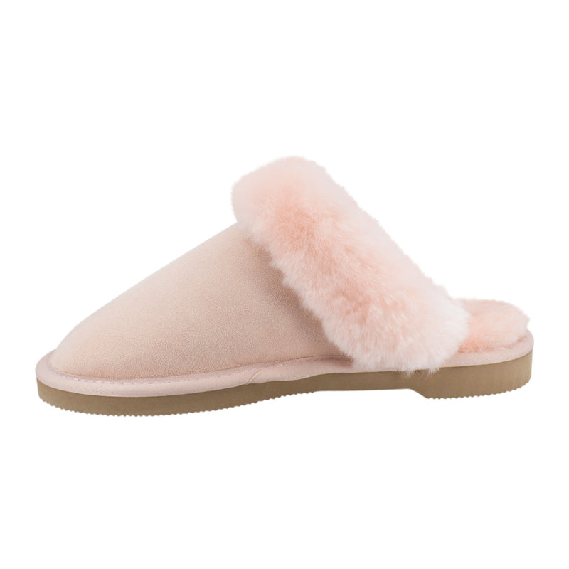 Comfort me UGG Australian Made Fur Trim Scuffs, Slippers are Made with Australian Sheepskin for Women, Pink Colour 6