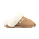 Comfort me UGG Australian Made Fur Trim Scuffs, Slippers are Made with Australian Sheepskin for Men & Women, Chestnut Colour 1