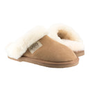 Comfort me UGG Australian Made Fur Trim Scuffs, Slippers are Made with Australian Sheepskin for Men & Women, Chestnut Colour 2