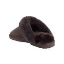 Comfort me UGG Australian Made Fur Trim Scuffs, Slippers are Made with Australian Sheepskin for Men & Women, Chocolate Colour 5
