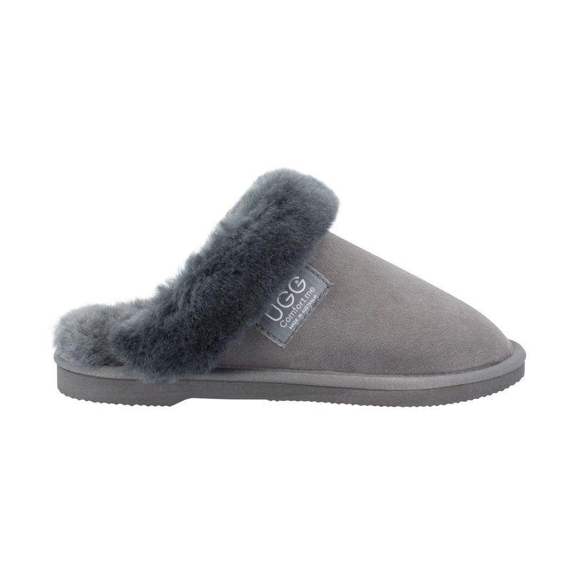 UGG Australian Made Fur Trim Scuffs |Twin Face First Grade Sheepskin