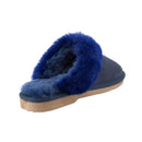 Comfort me UGG Australian Made Fur Trim Scuffs, Slippers are Made with Australian Sheepskin for Men & Women, Navy Colour 3