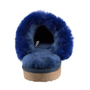 Comfort me UGG Australian Made Fur Trim Scuffs, Slippers are Made with Australian Sheepskin for Men & Women, Navy Colour 4