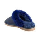 Comfort me UGG Australian Made Fur Trim Scuffs, Slippers are Made with Australian Sheepskin for Men & Women, Navy Colour 5