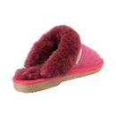 Comfort me UGG Australian Made Fur Trim Scuffs, Slippers are Made with Australian Sheepskin for Men & Women, Ruby Colour 3