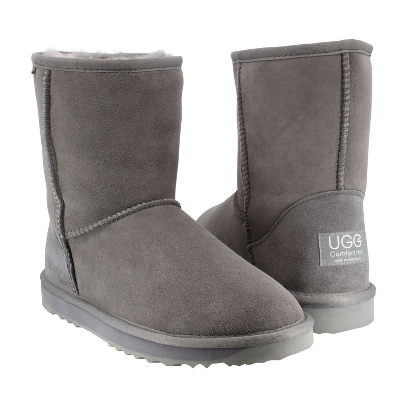 Comfort me UGG Australian Made Mid Classic Boots are Made with Australian Sheepskin for Men & Women, Grey Colour 2