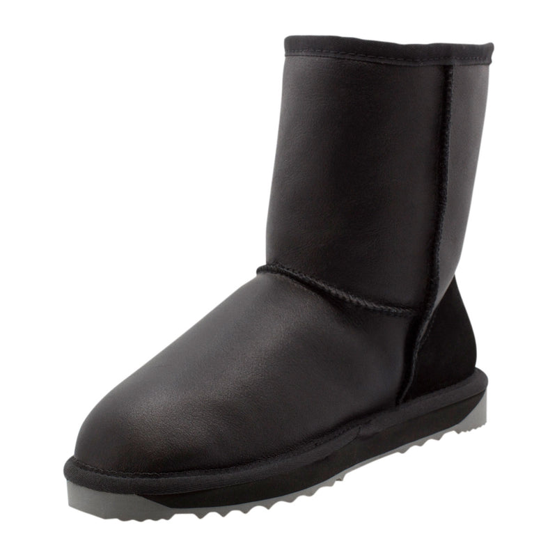 Comfort me UGG Australian Made Mid Classic NAPPA Leather Boots are Made with Australian Sheepskin for Men & Women, Black Colour 7