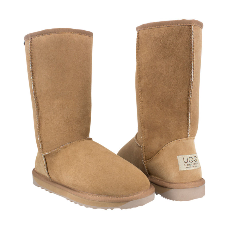 Comfort me UGG Australian Made Tall Classic Boots are Made with Australian Sheepskin for Men & Women, Chestnut Colour 2