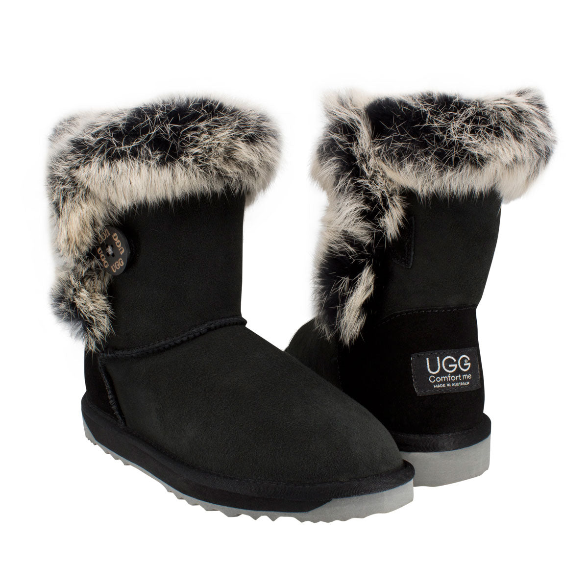 Australian Made Fur Trim Bailey Button UGG Boot