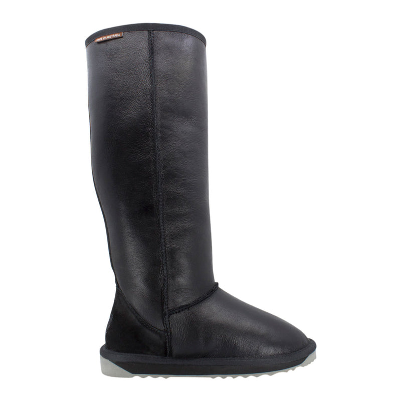 Comfort me UGG Australian Made NAPPA Knee High Classic Fashion Boots are Made with Australian Sheepskin for Women, Black Leather 1