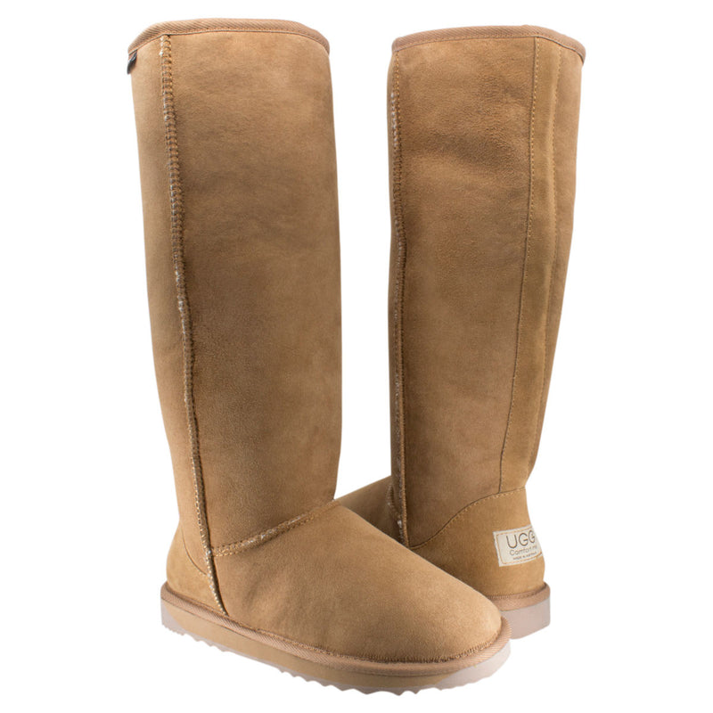 Comfort me UGG Australian Made  Knee High Classic Fashion Boots are Made with Australian Sheepskin for Women, Chestnut Colour 2