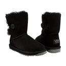 Comfort me UGG Australian Made Mid Button Boots are Made with Australian Sheepskin for Men & Women, Black Colour 2