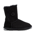 Comfort me UGG Australian Made Mid Button Boots are Made with Australian Sheepskin for Men & Women, Black Colour 1