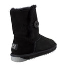 Comfort me UGG Australian Made Mid Button Boots are Made with Australian Sheepskin for Men & Women, Black Colour 4