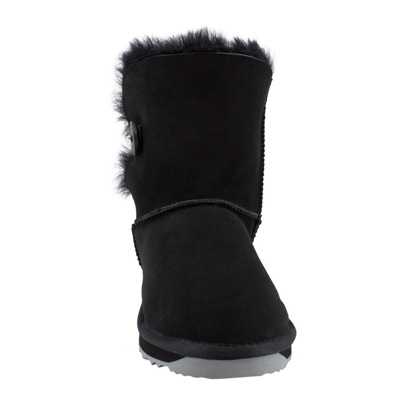 Comfort me UGG Australian Made Mid Button Boots are Made with Australian Sheepskin for Men & Women, Black Colour 10