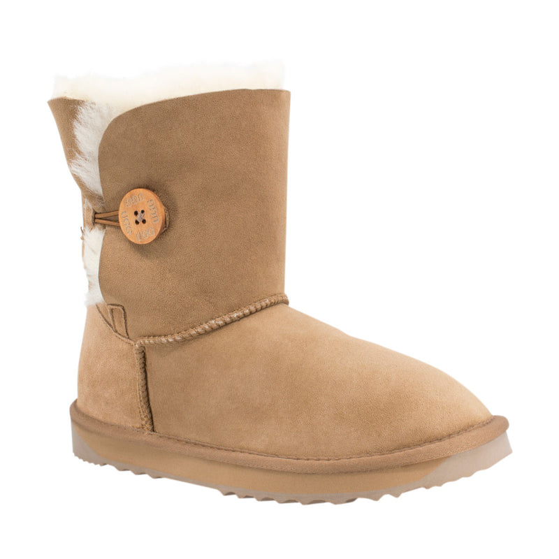 Comfort me UGG Australian Made Mid Button Boots are Made with Australian Sheepskin for Men & Women, Chestnut Colour 11