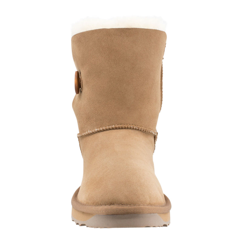 Comfort me UGG Australian Made Mid Button Boots are Made with Australian Sheepskin for Men & Women, Chestnut Colour 9