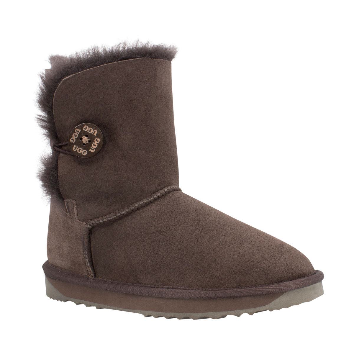 UGG Australian Made Mid Button Boots Twin Face First Grade Sheepskin