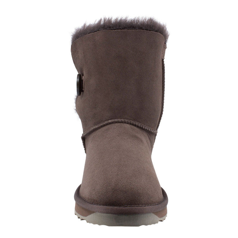 Comfort me UGG Australian Made Mid Button Boots are Made with Australian Sheepskin for Men & Women, Chocolate Colour 10