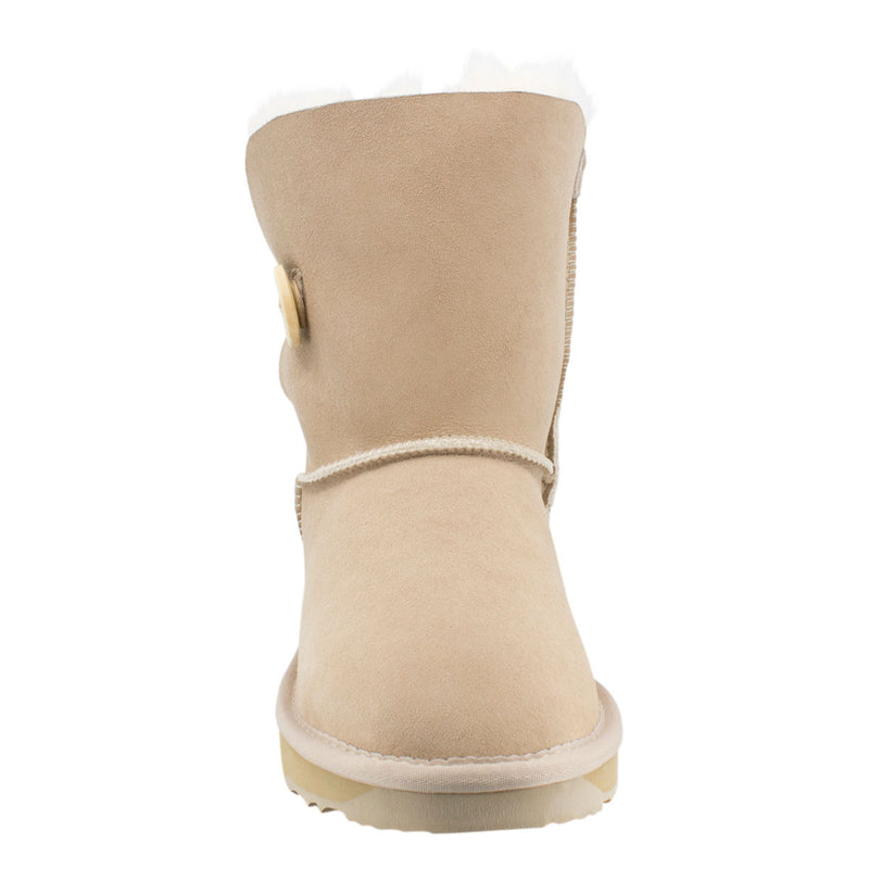 Comfort me UGG Australian Made Mid Button Boots are Made with Australian Sheepskin for Men & Women, Sand Colour 9