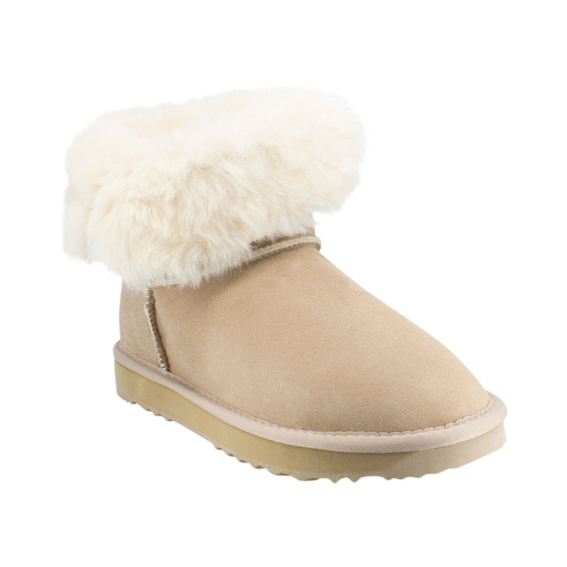 Comfort me UGG Australian Made Mid Button Boots are Made with Australian Sheepskin for Men & Women, Sand Colour 11